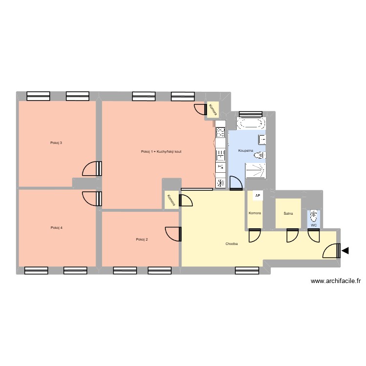 Hlavní třída 698, byt 18 - vip. Plan de 0 pièce et 0 m2