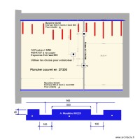 Plancher  COMBLES Détail muralière et poutres I