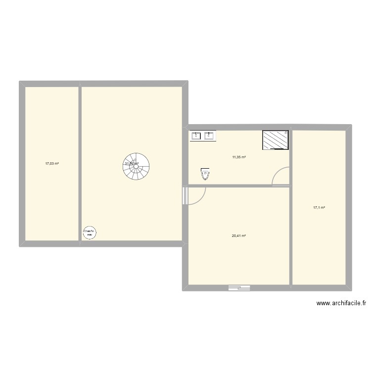 maison 9/10 haut. Plan de 5 pièces et 98 m2