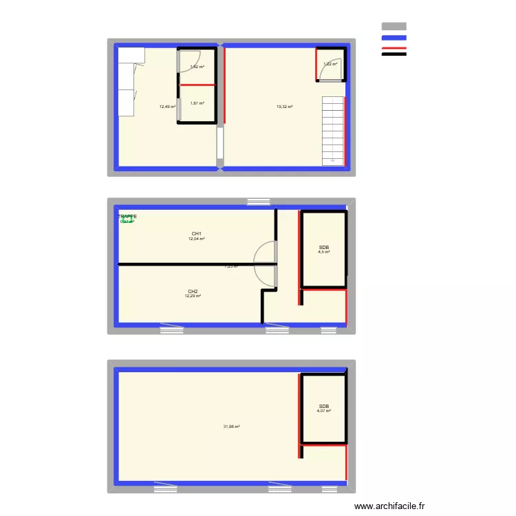 Clement. Plan de 12  et 156 m²