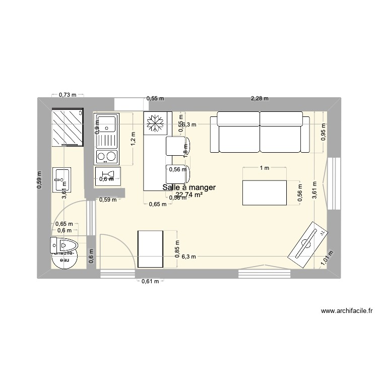 stu. Plan de 0 pièce et 0 m2