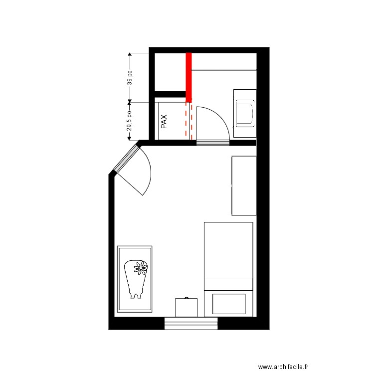 houle chambre. Plan de 0 pièce et 0 m2