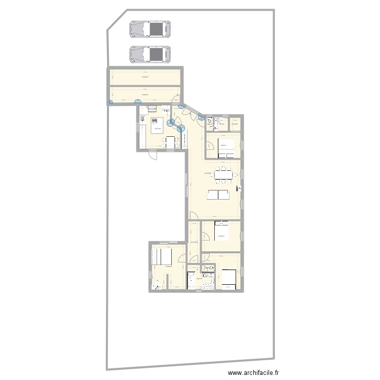 dumont d'urville 2. Plan de 14 pièces et 147 m2