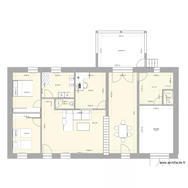 plan Maison Vaux. Plan de 