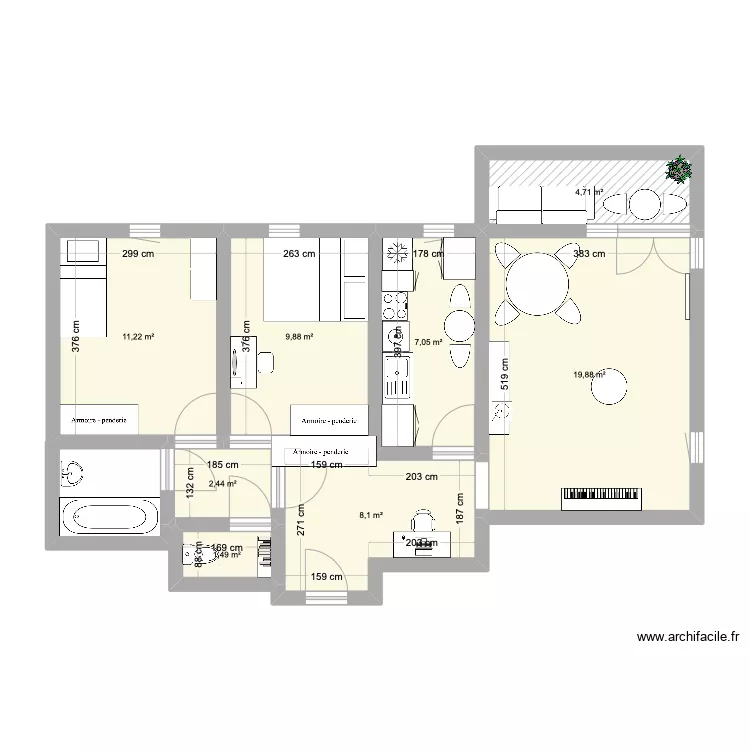 Appart 2. Plan de Appart 2. Plan de