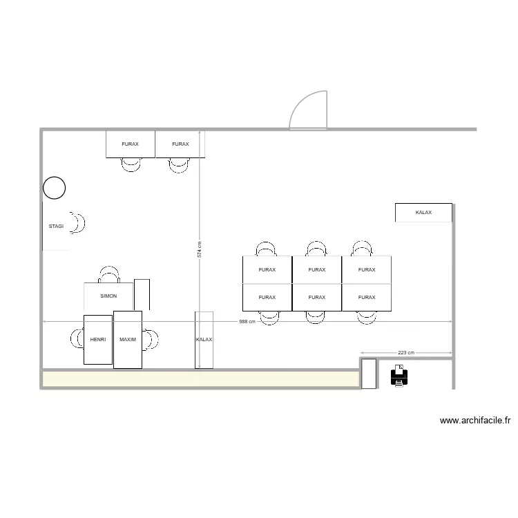 ESPACE FURAX seul. Plan de 1 et 3 m² ESPACE FURAX seul. Plan de 1 et 3 m²