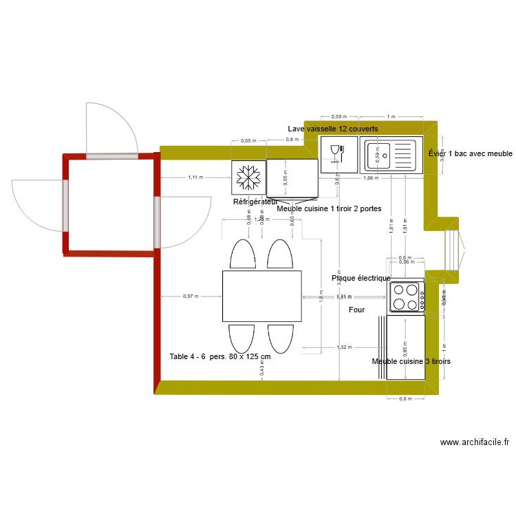 appt1cuiine. Plan de 0 pièce et 0 m2