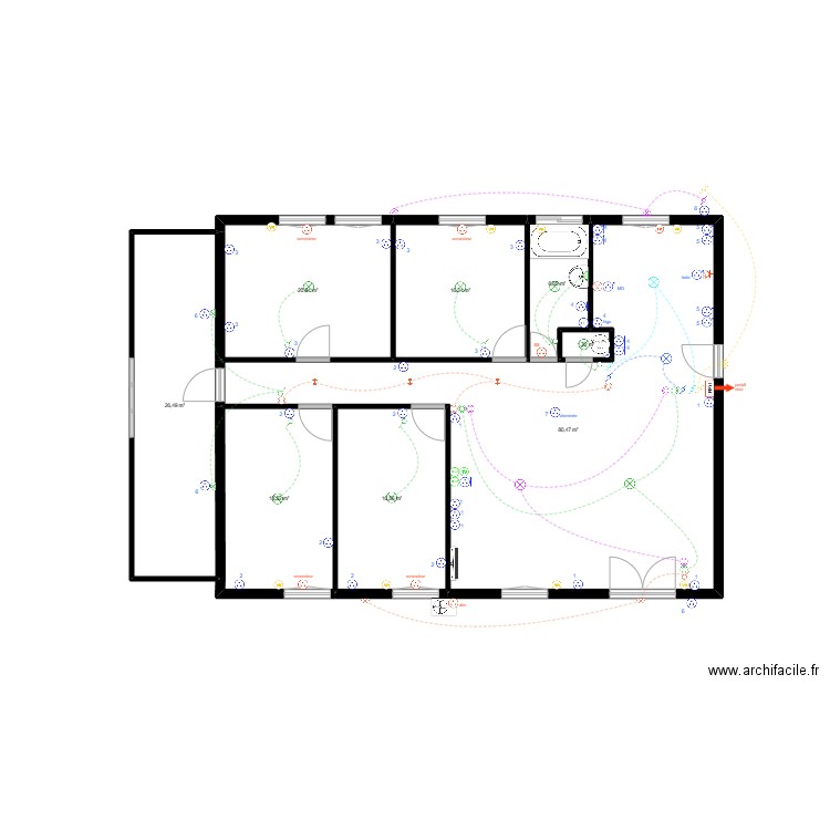 totti cuers. Plan de 8 pièces et 189 m2