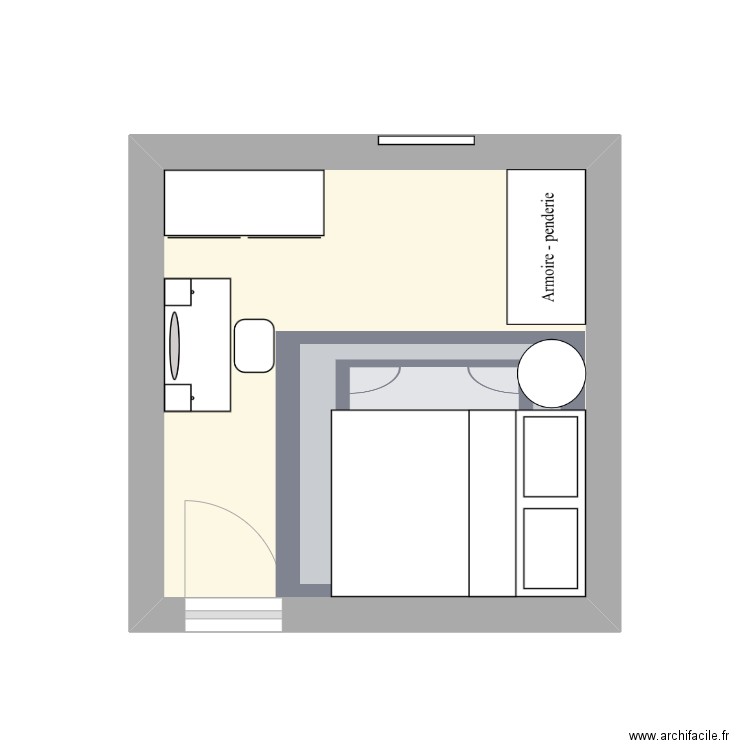 figfg. Plan de 1 pièce et 10 m2