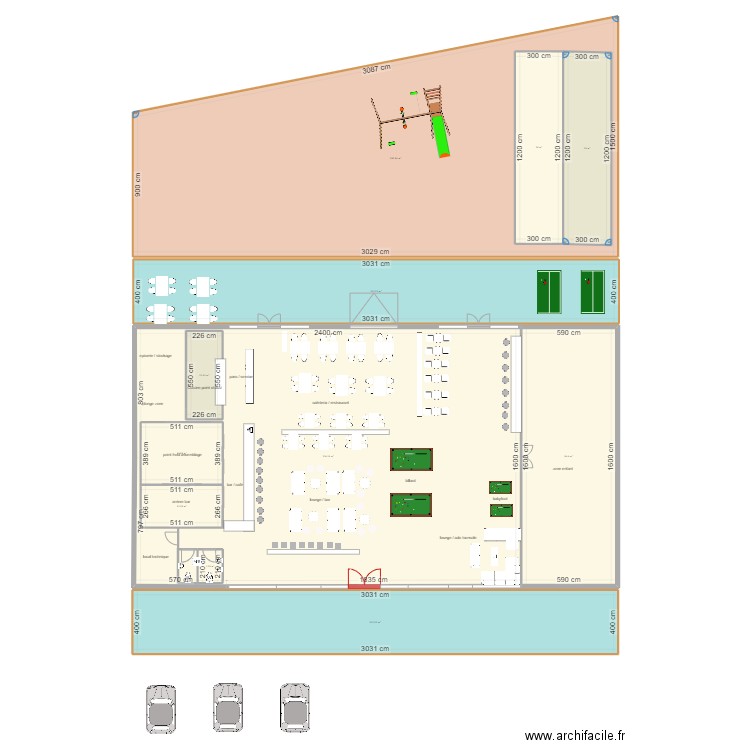 premier jet AMENAGEMENT 2.0 ZONAGE + WC. Plan de 11 pièces et 1206 m2