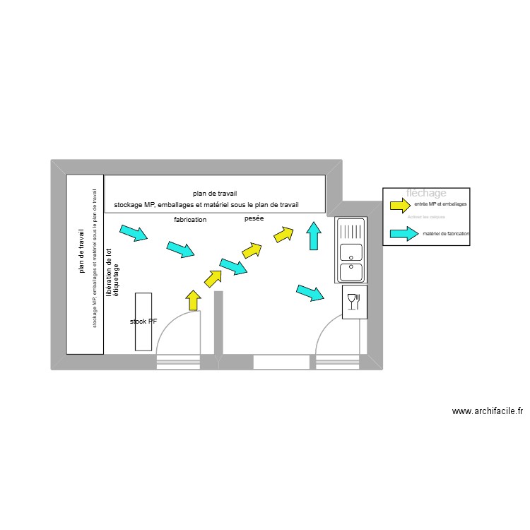 labo carspach. Plan de 1 pièce et 15 m2