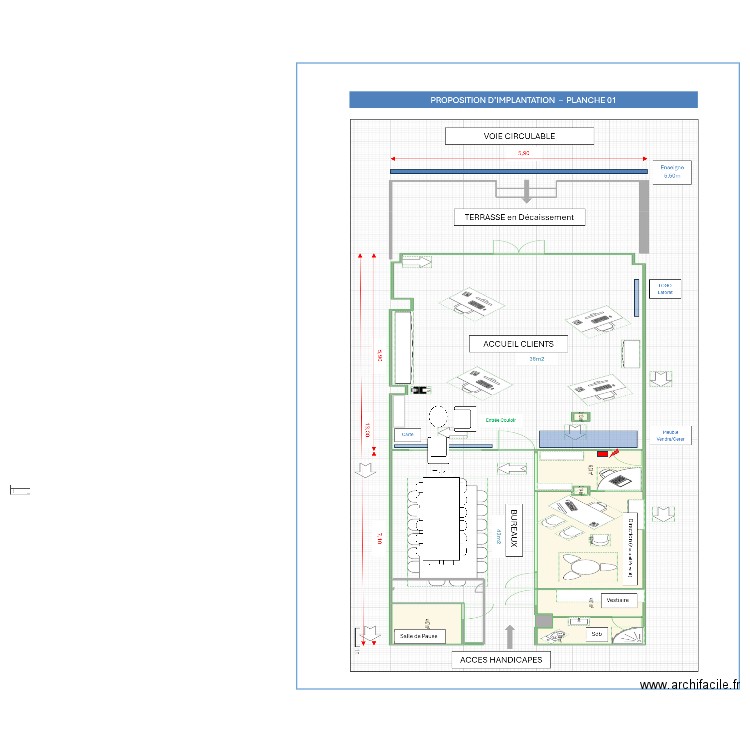 agence . Plan de 0 pièce et 0 m2