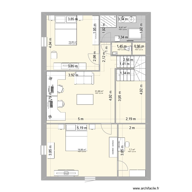 Maison saint Wittz premier &eacute;tage. Plan de 0 pièce et 0 m2