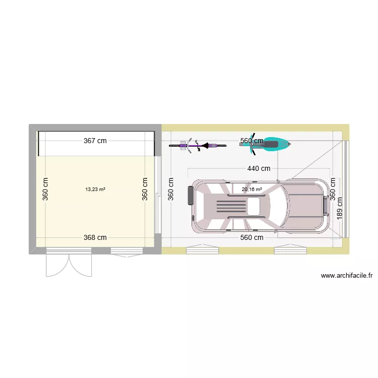garage 20m aurel. Plan de 