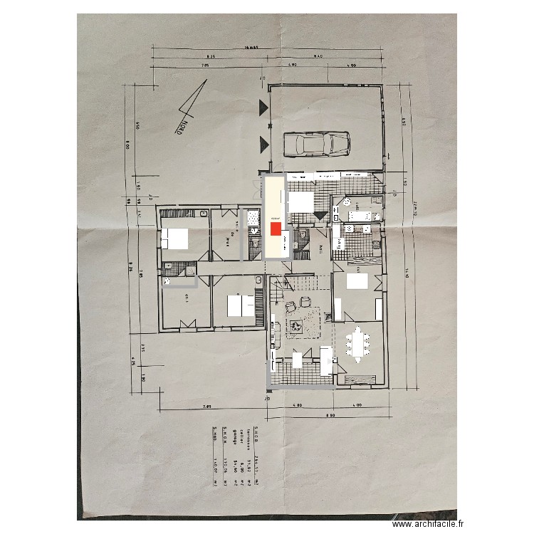 Vignes Basses. Plan de 1 pièce et 10 m2