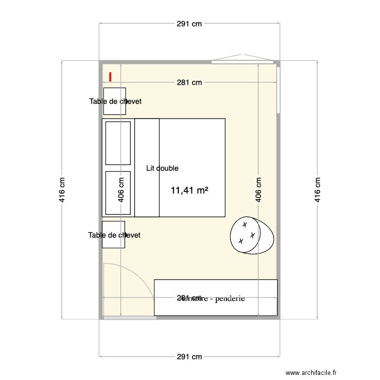 CHAMBRE Bas Nogent. Plan de 0 pièce et 0 m2