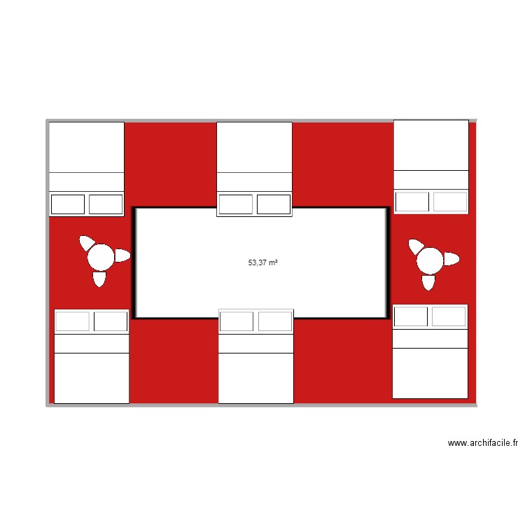 FOIRE ORLEANS. Plan de 1 pièce et 53 m2