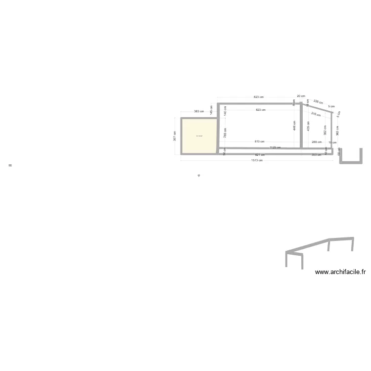 PLAN DE COUPE AVEC PISCINE. Plan de 