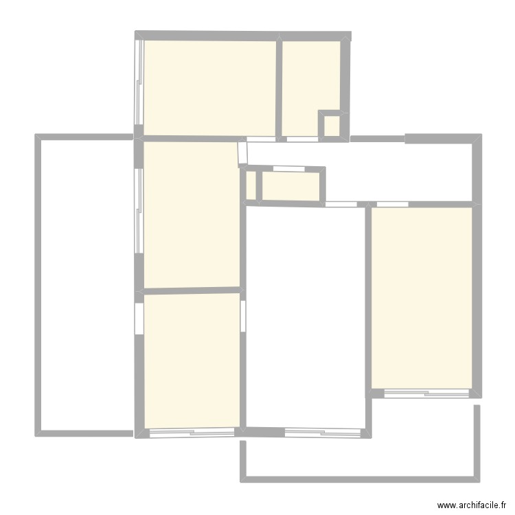 APPARTEMENT. Plan de 7 pièces et 53 m2