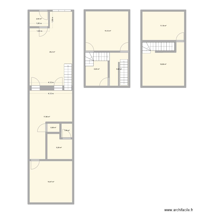 projet fin 26.05. Plan de 12 pièces et 127 m2
