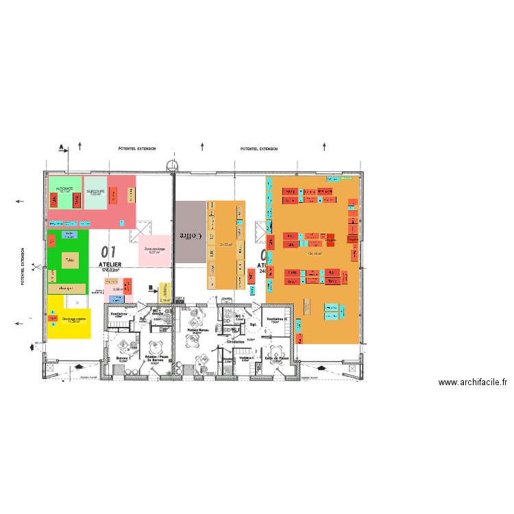 Sim 3: inversion batiment+coffre. Plan de 0 pièce et 0 m2