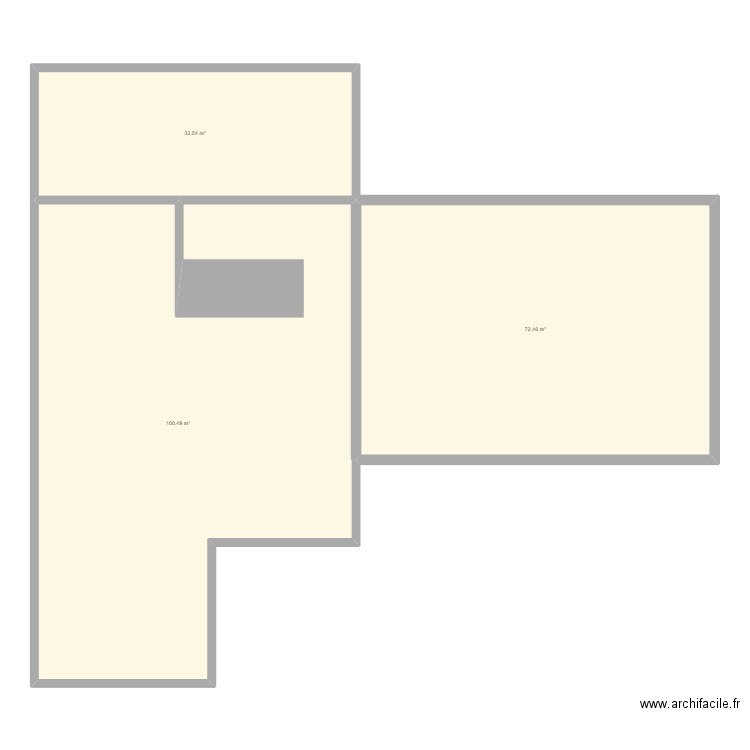 Résidence A . Plan de 3 pièces et 206 m2