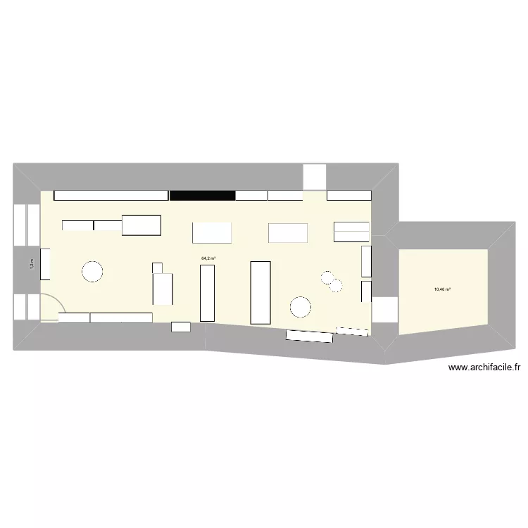 Plan boutique. Plan de 2 et 75 m² Plan boutique. Plan de 2 et 75 m²