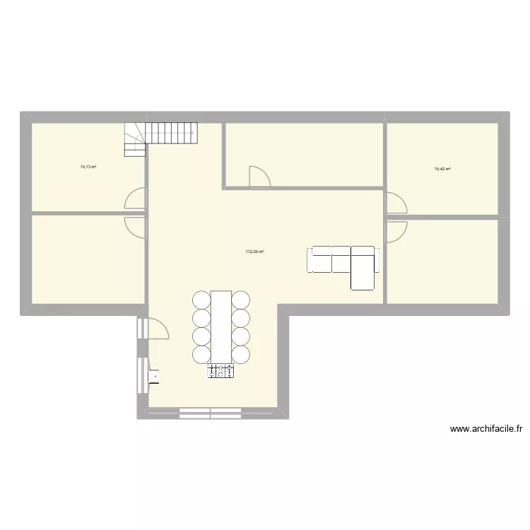 SUY BLANC. Plan de 3  et 143 m²