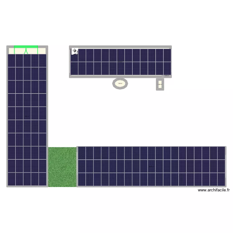 ferme. Plan de 6  et 222 m²
