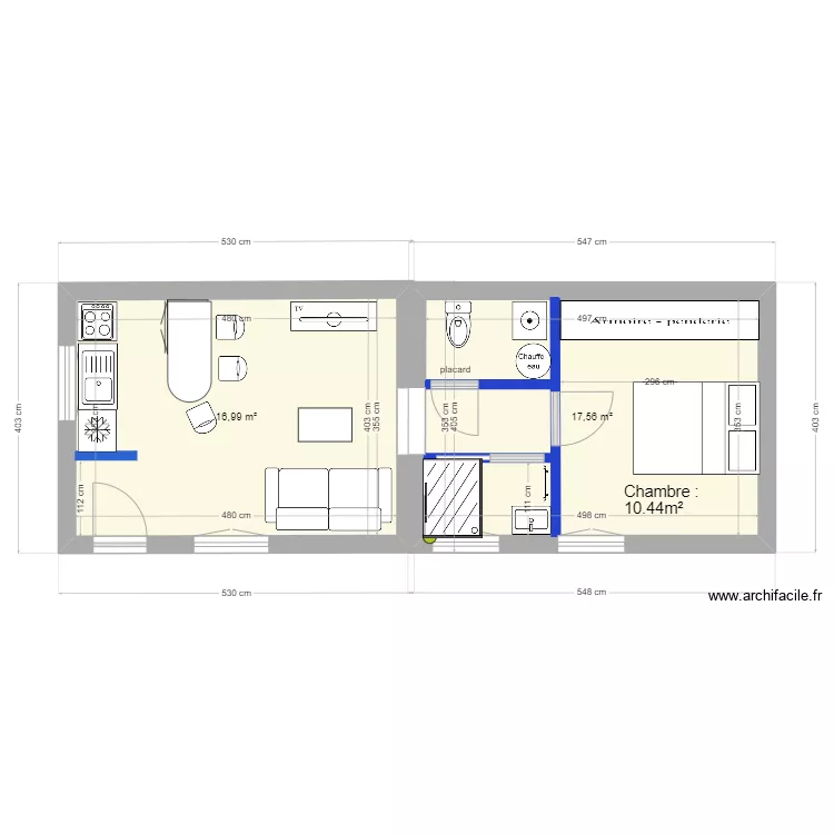 appart 4  version 141024 - 36m&sup2;. Plan de 