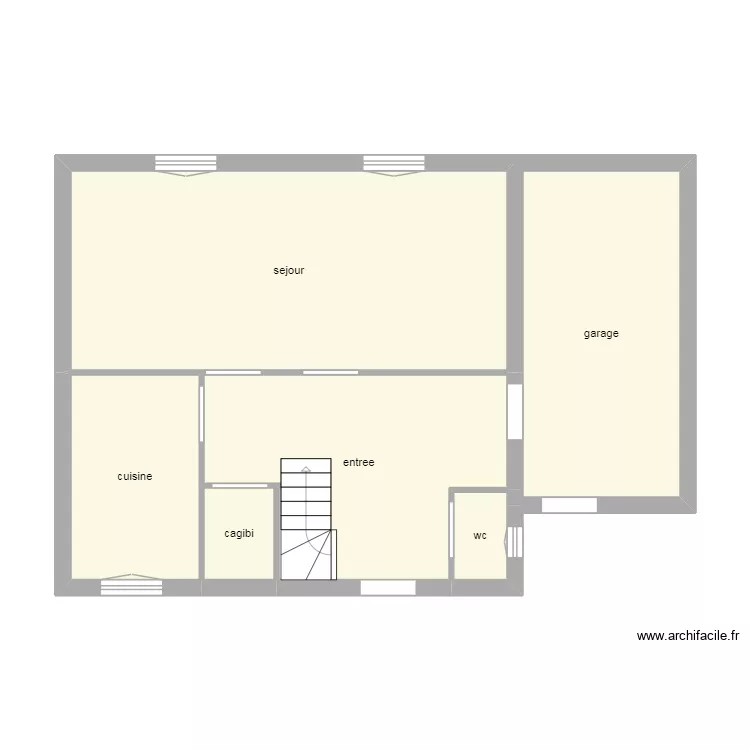 rdc gurronc. Plan de 6  et 58 m²