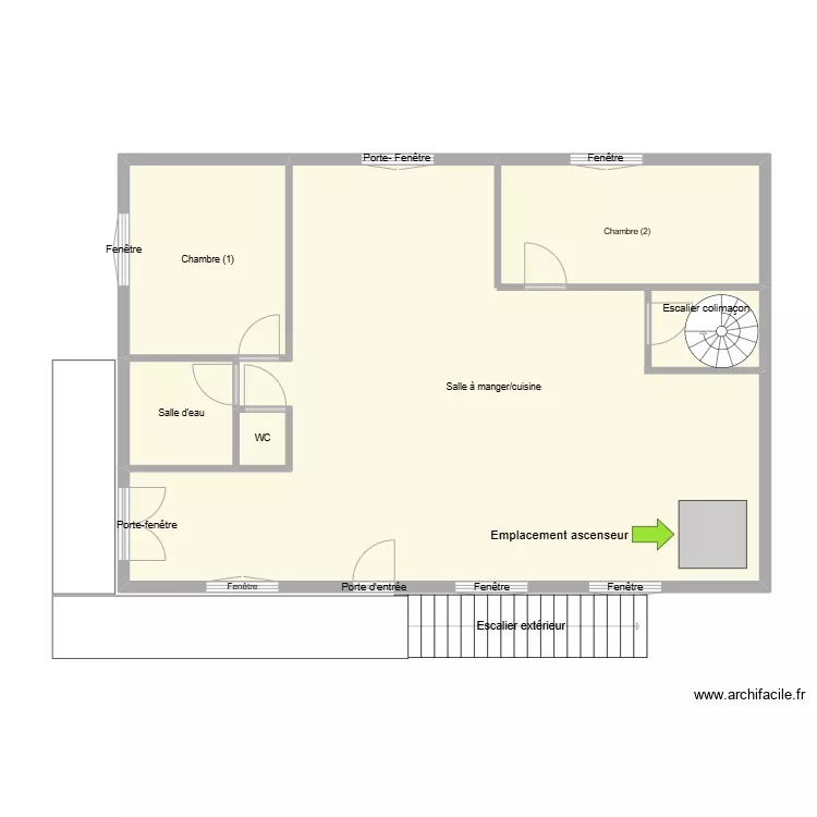 AMIEL Existant 1er &eacute;tage. Plan de 