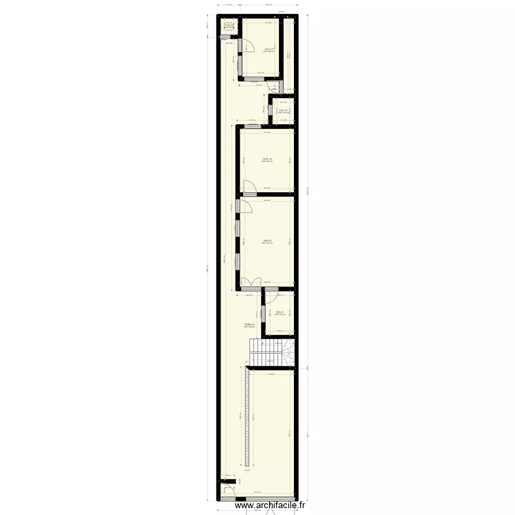 BADABADI. Plan de 7  et 129 m²