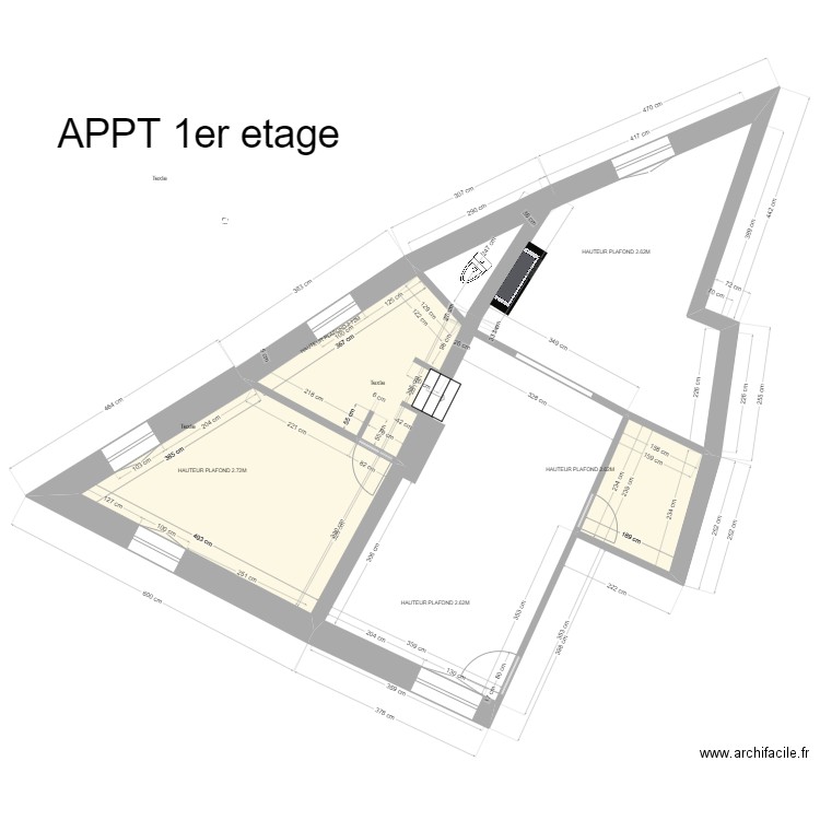 APPART 1er ETAGE . Plan de 0 pièce et 0 m2