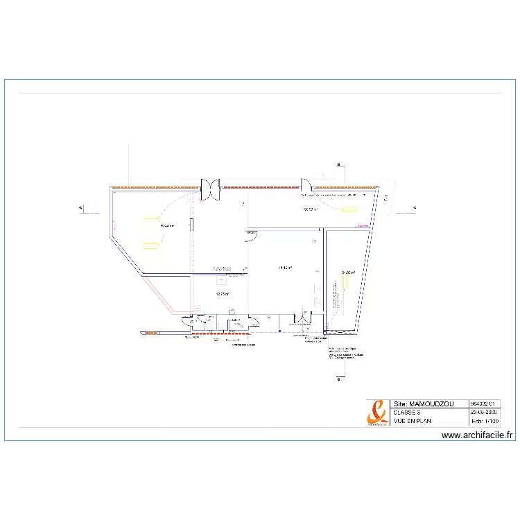Mamoudzou Poste Extension. Plan de 
