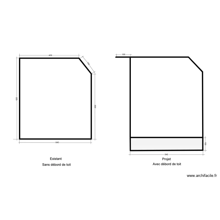 Vue de haut toit garage .. Plan de 
