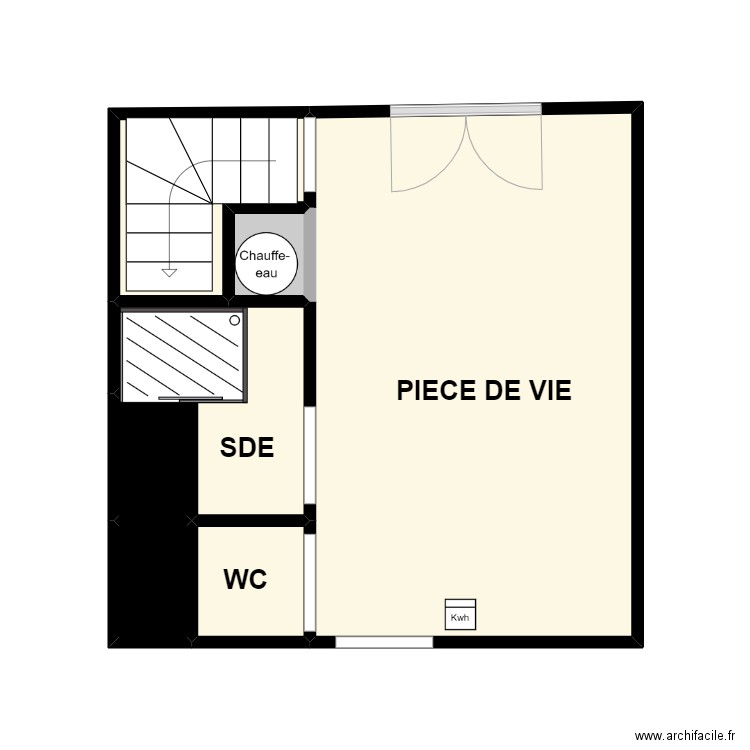 COUTURIER. Plan de 7 pièces et 22 m2