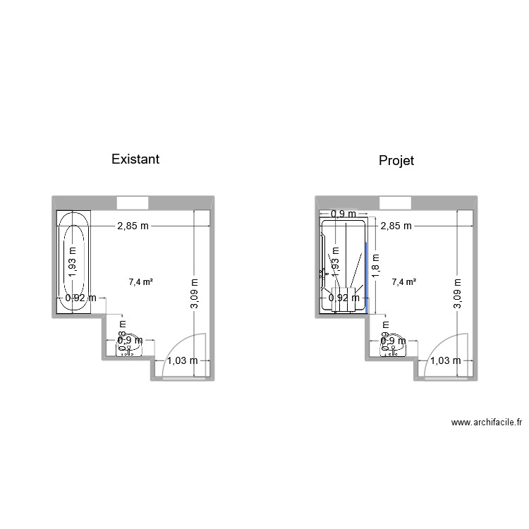 SAVEL Marcel. Plan de 2 pièces et 15 m2