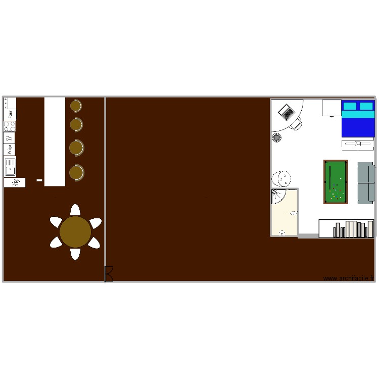 maison. Plan de 5 pièces et 3339 m2