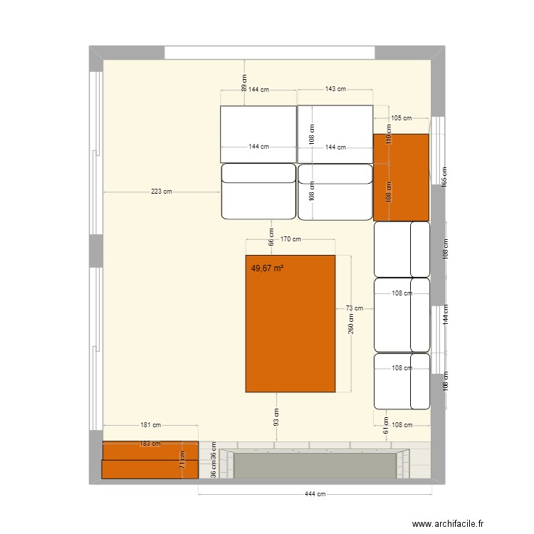 plan salon sophie. Plan de 0 pièce et 0 m2