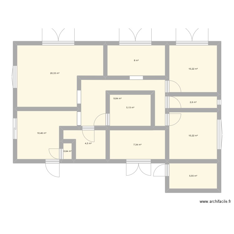 SCHOOL. Plan de 12 pièces et 95 m2