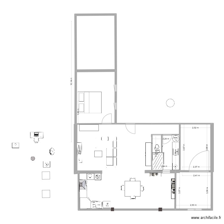 la ciotat der. Plan de 5 pièces et 53 m2