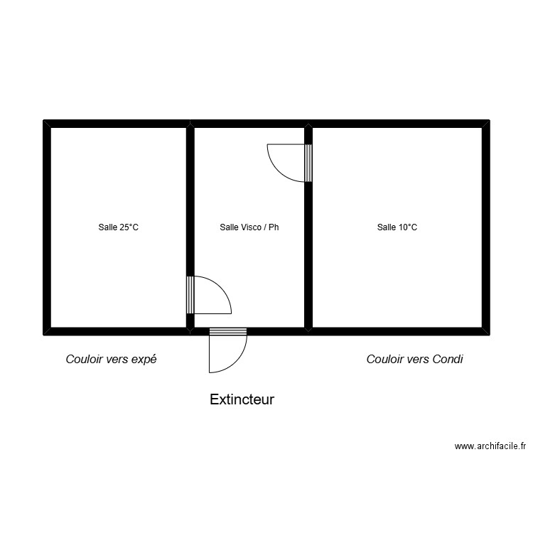 PH / VISCO. Plan de 3 pièces et 38 m2
