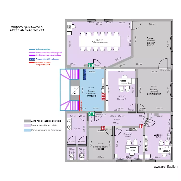modif WIMOOV SAINT-AVOLD APRES TRAVAUX. Plan de 