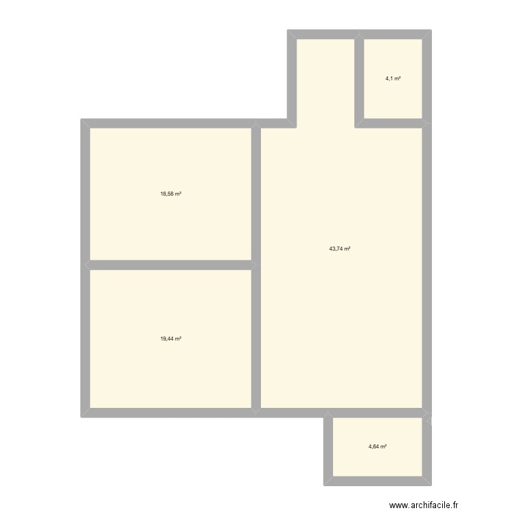 ma maison2. Plan de 5 pièces et 90 m2