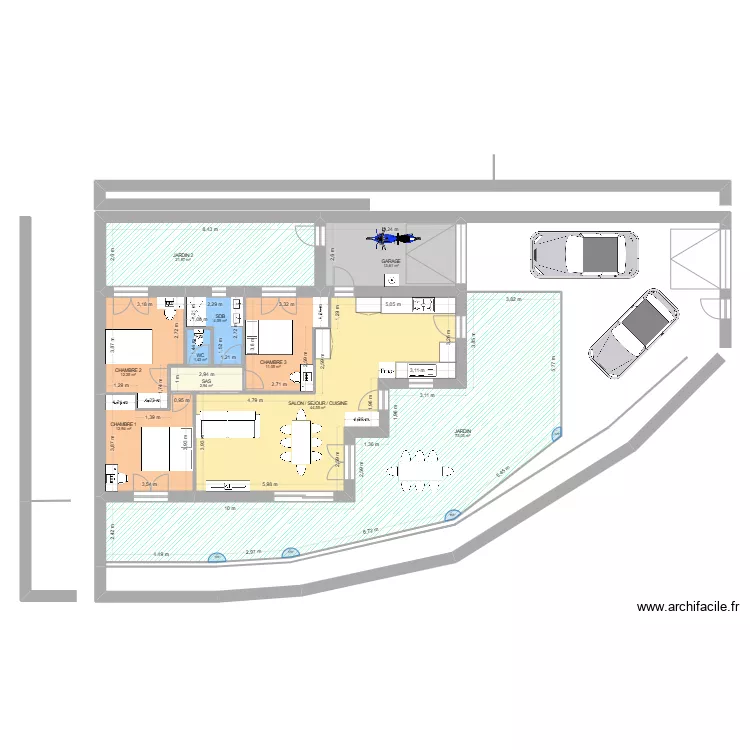 plan plain pied 4. Plan de 