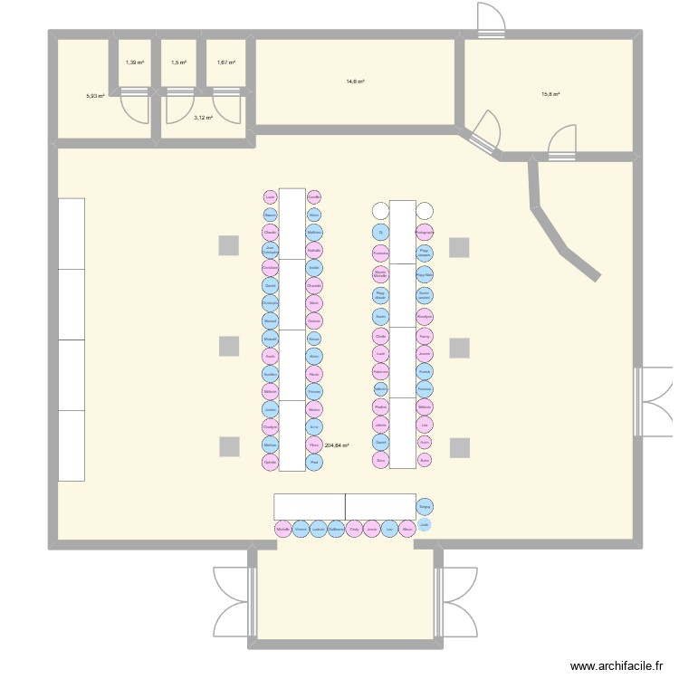 plan de table 4. Plan de 0 pièce et 0 m2