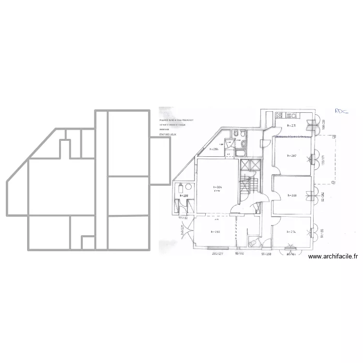 pequignot. Plan de 