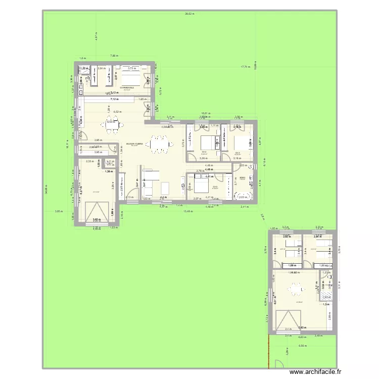 BRESCHI - SOUSSAN. Plan de 13  et 1224 m²
