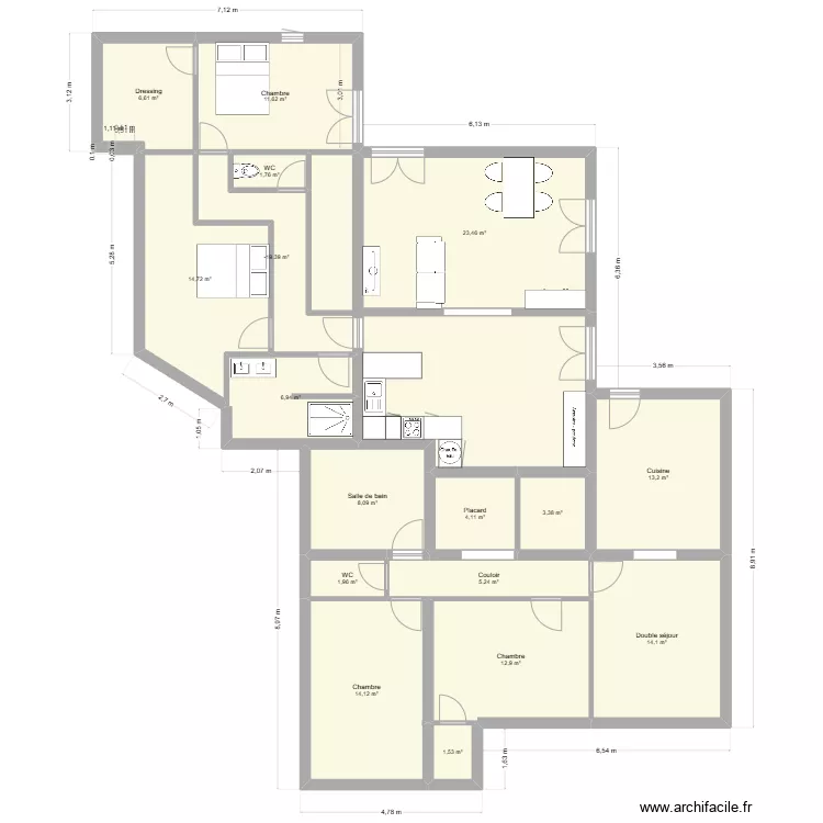 LINXE ETAGE. Plan de 